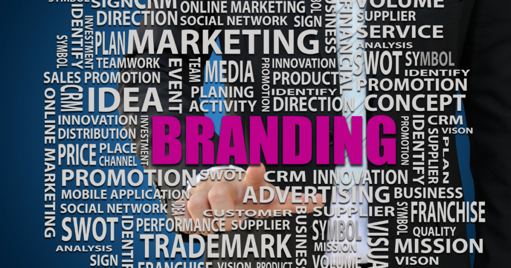 Video Marketing That Converts: What Works in Kansas City vs. Las Vegas 1 Businessman pointing at branding surrounded by digital marketing keywords like SEO, CRM, and advertising
